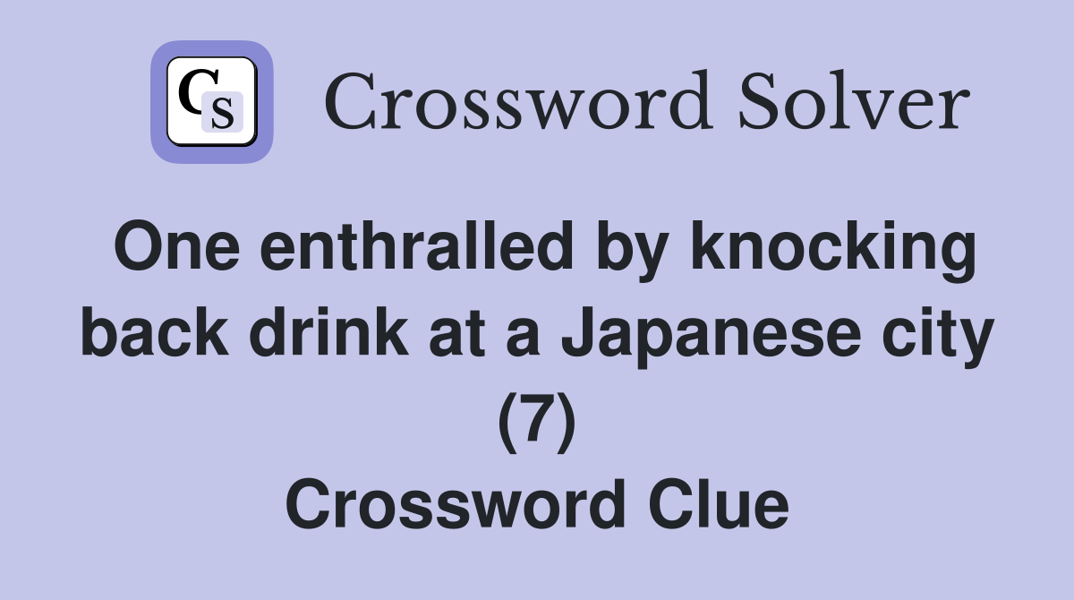 One enthralled by knocking back drink at a Japanese city (7
